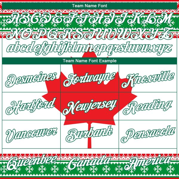Custom Stitched Red White-Kelly Green 3D Canadian Flag Sports Pullover Sweatshirt Hoodie - Image 3