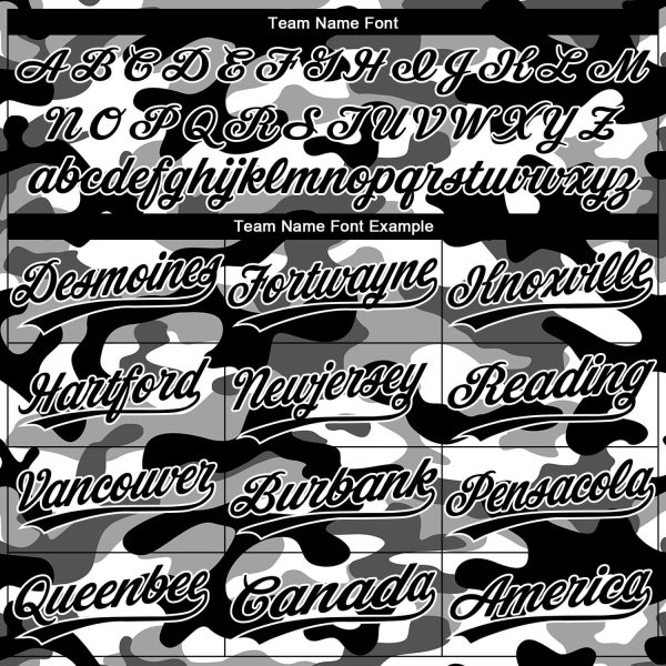 Custom Black Black-Camo 3D Pattern Design Authentic Baseball Jersey - Image 4