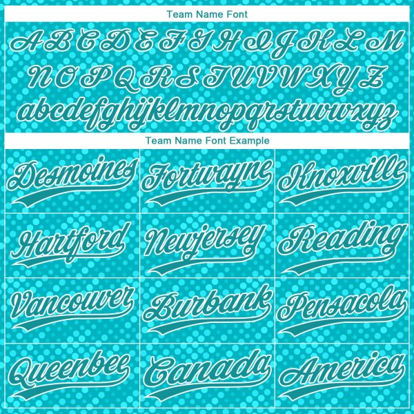Custom Aqua Teal-White 3D Pattern Design Authentic Baseball Jersey - Image 4