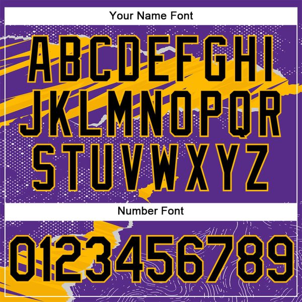 Custom Stitched Purple Black-Gold 3D Pattern Design Torn Paper Style Sports Pullover Sweatshirt Hoodie - Image 4
