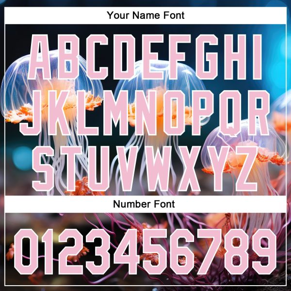 Custom Black Light Pink-White 3D Pattern Design Jellyfish Underwater Life Authentic Baseball Jersey - Image 5