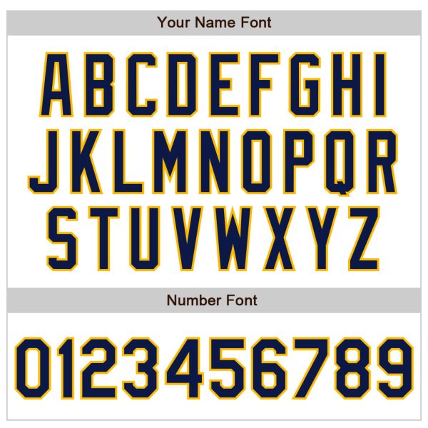 Custom White Navy-Gold 3D Pattern Design Curve Lines Authentic Baseball Jersey - Image 5