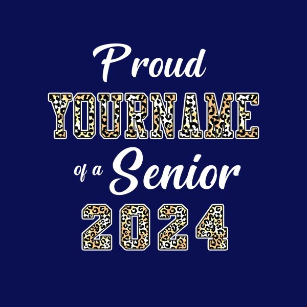 Custom Navy Leopard Print-Black 3D Graduation Performance T-Shirt - Image 3