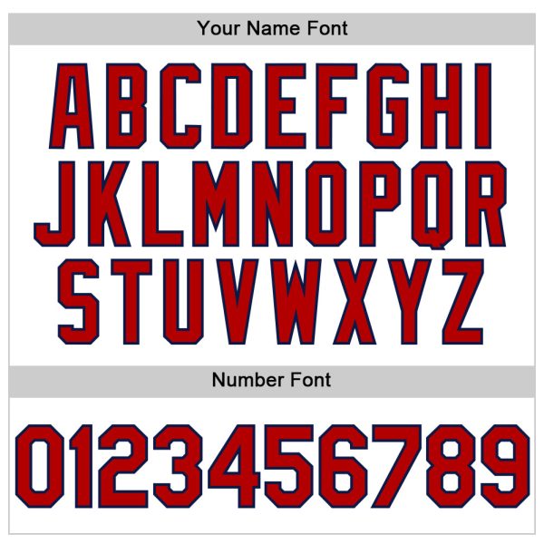 Custom White Red-Navy Line Authentic Baseball Jersey - Image 5