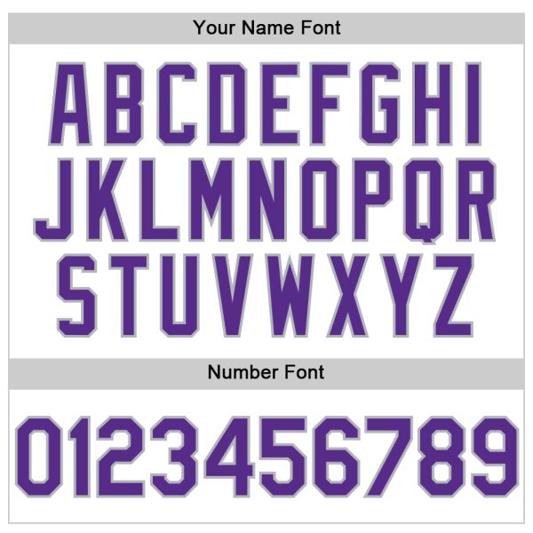 Custom White Purple-Gray Line Authentic Baseball Jersey - Image 5