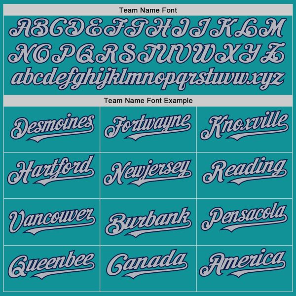 Custom Teal Gray-Navy 3D Pattern Design Gradient Style Twinkle Star Authentic Baseball Jersey - Image 4
