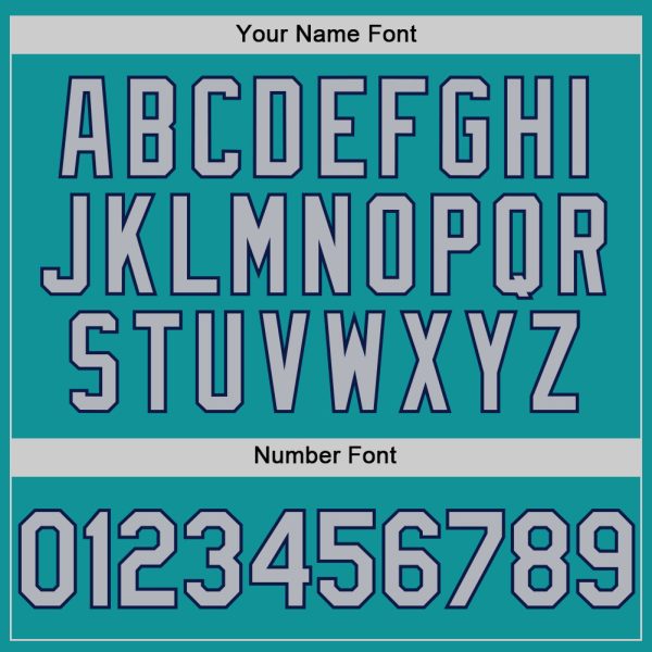 Custom Teal Gray-Navy 3D Pattern Design Gradient Style Twinkle Star Authentic Baseball Jersey - Image 5