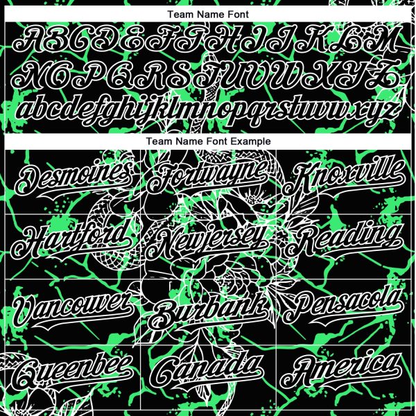 Custom Black Neon Green-White 3D Pattern Design Animal Snake Authentic Baseball Jersey - Image 4