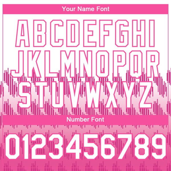 Custom White Pink 3D Pattern Design Lines Authentic Baseball Jersey - Image 5