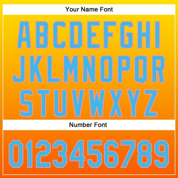 Custom Light Yellow Sky Blue Orange-Medium Pink 3D Pattern Design Football Helmet And Football Elements Authentic Baseball Jersey - Image 5
