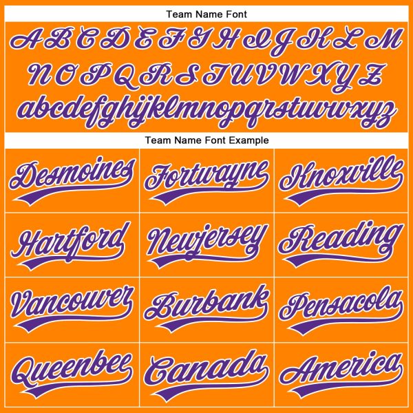 Custom Bay Orange Purple-White 3D Pattern Halloween Authentic Baseball Jersey - Image 4