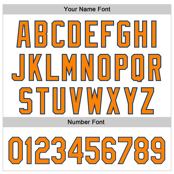 Custom White Bay Orange-US Navy Blue 3D Pattern Halloween Authentic Baseball Jersey - Image 5