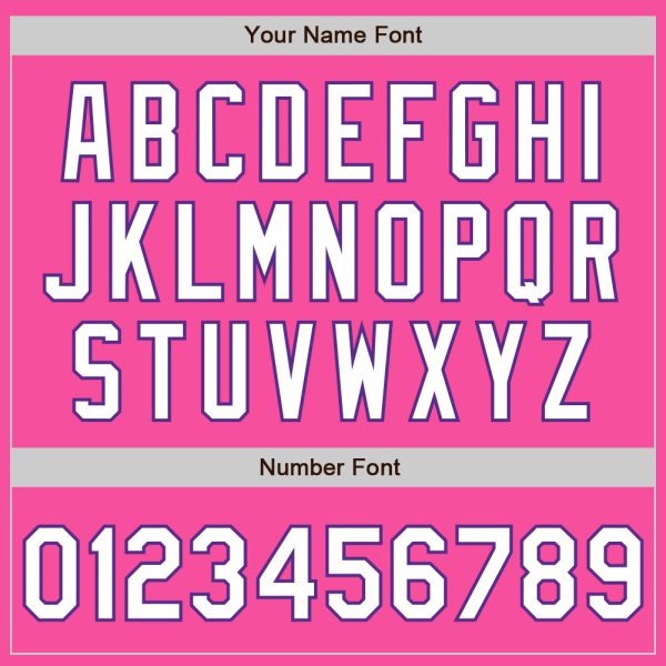 Custom Pink White-Purple 3 Colors Arm Shapes Authentic Baseball Jersey - Image 6