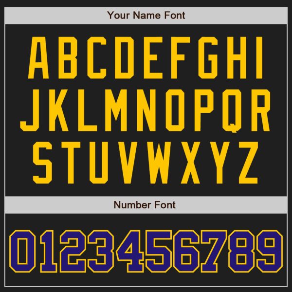 Custom Black Dark Purple-Gold Authentic Baseball Jersey - Image 5