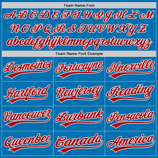 Custom Blue Red-White Authentic Baseball Jersey - Image 4