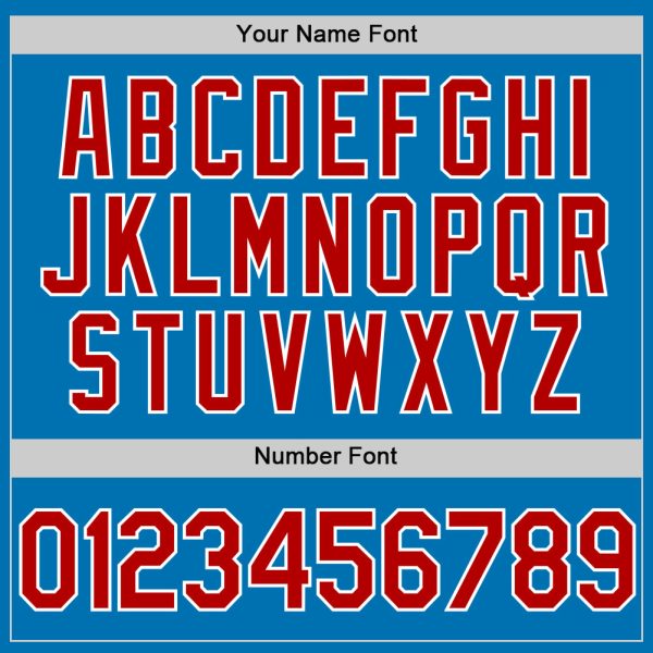 Custom Blue Red-White Authentic Baseball Jersey - Image 5