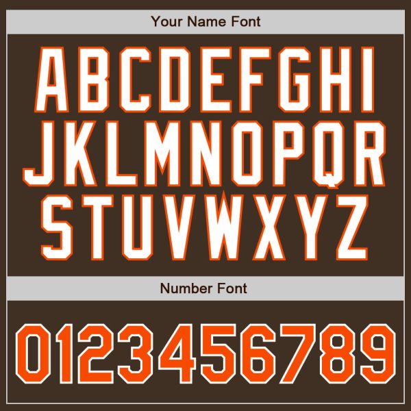 Custom Brown Orange Pinstripe Orange-White Authentic Baseball Jersey - Image 4