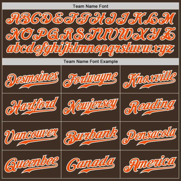 Custom Brown Orange Pinstripe Orange-White Authentic Baseball Jersey - Image 5
