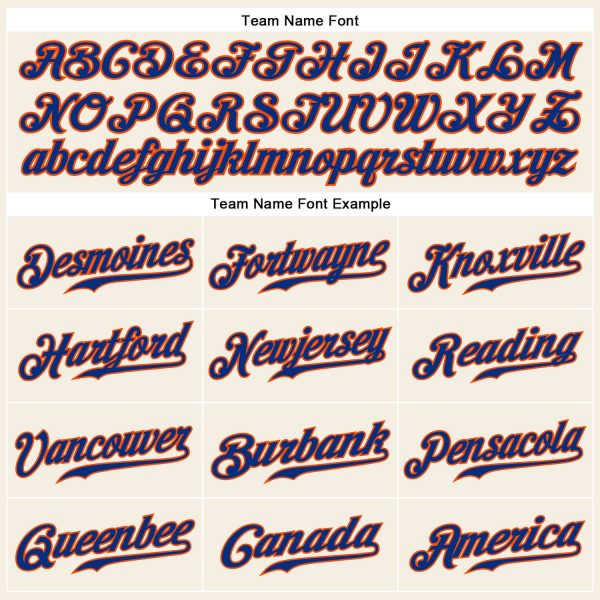 Custom Cream Royal-Orange Authentic Sleeveless Baseball Jersey - Image 3