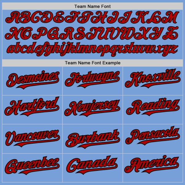 Custom Light Blue Pinstripe Red-Black Authentic Fade Fashion Baseball Jersey - Image 5