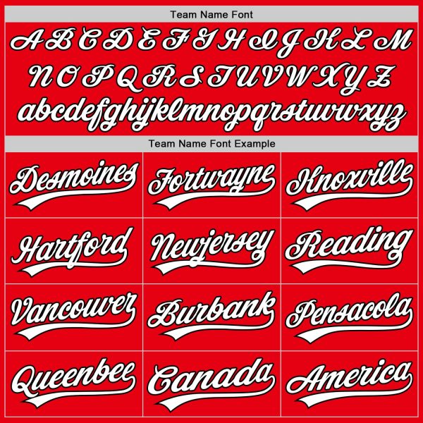 Custom Fire Red White-Black Authentic Baseball Jersey - Image 4