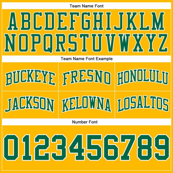 Custom Gold Kelly Green-White Authentic Throwback Basketball Shorts - Image 3