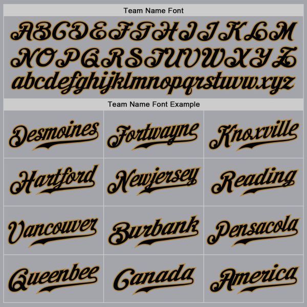 Custom Gray Black-Old Gold Authentic Baseball Jersey - Image 5