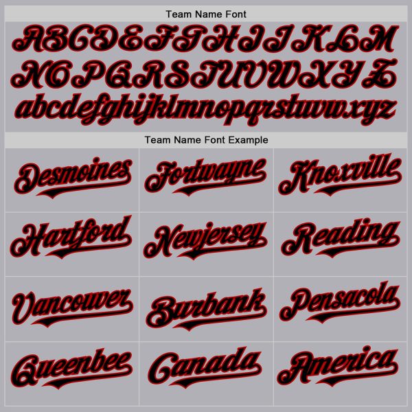 Custom Gray Red-Black Mesh Authentic Throwback Baseball Jersey - Image 4