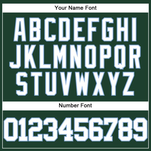 Custom Green White-Light Blue Authentic Baseball Jersey - Image 5