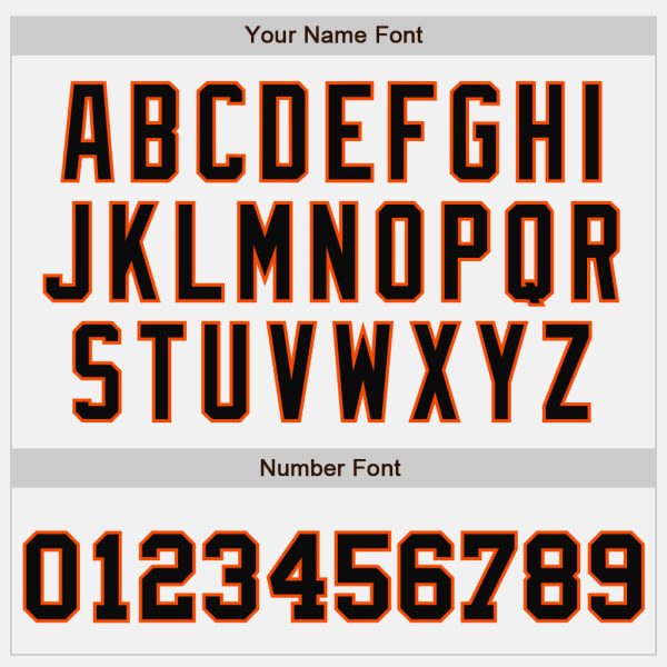 Custom White Black Pinstripe Black-Orange Bomber Full-Snap Varsity Letterman Jacket - Image 5