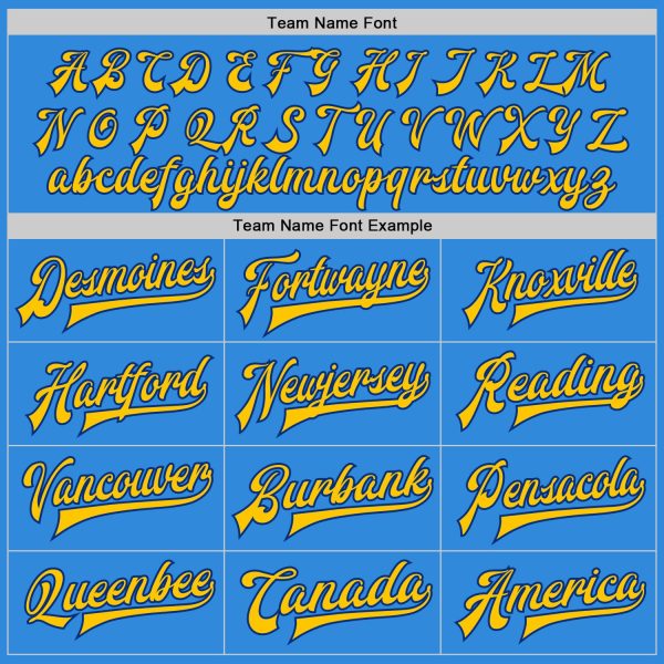 Custom Powder Blue Royal-Yellow Bomber Full-Snap Varsity Letterman Jacket - Image 4