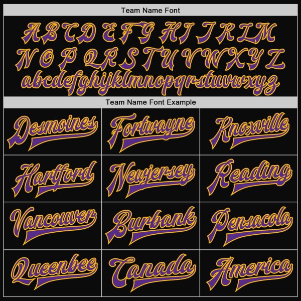 Custom Black Gold Pinstripe Purple-White Bomber Full-Snap Varsity Letterman Jacket - Image 4