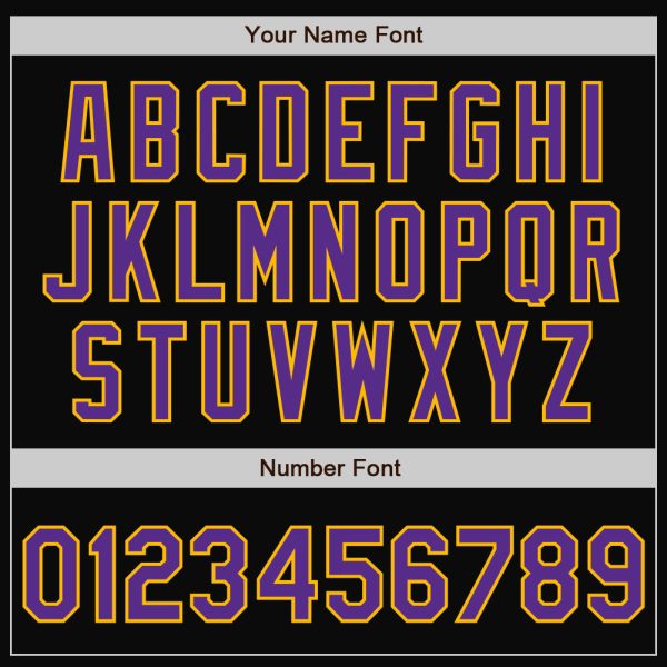 Custom Black Gold Pinstripe Purple-White Bomber Full-Snap Varsity Letterman Jacket - Image 5