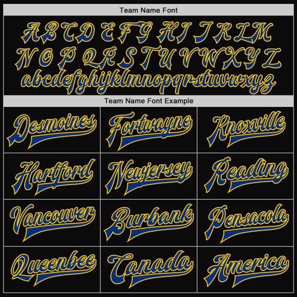 Custom Black Yellow Pinstripe Royal-White Bomber Full-Snap Varsity Letterman Jacket - Image 4