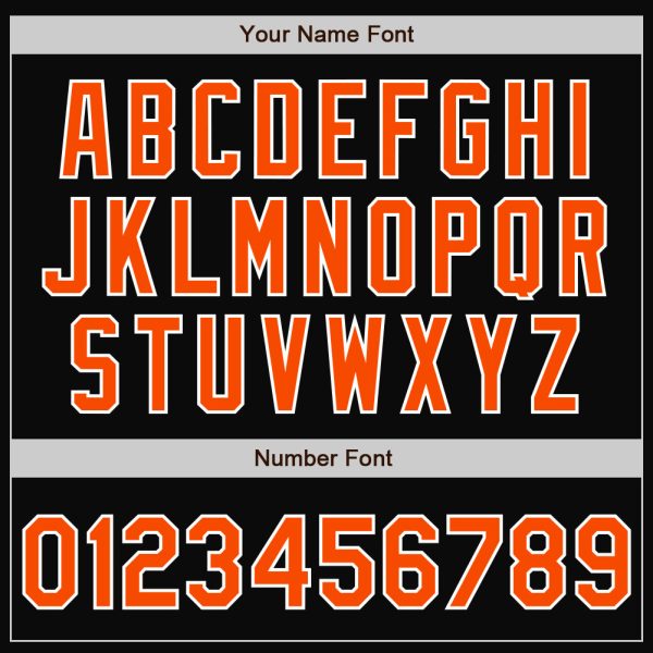 Custom Black Orange-White Bomber Full-Snap Varsity Letterman Two Tone Jacket - Image 5