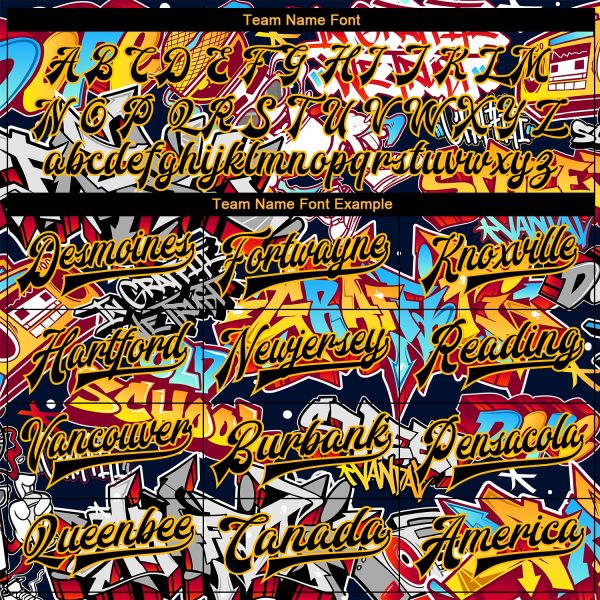 Custom Graffiti Pattern Black-Gold Grunge Urban Street Art 3D Bomber Full-Snap Varsity Letterman Jacket - Image 4