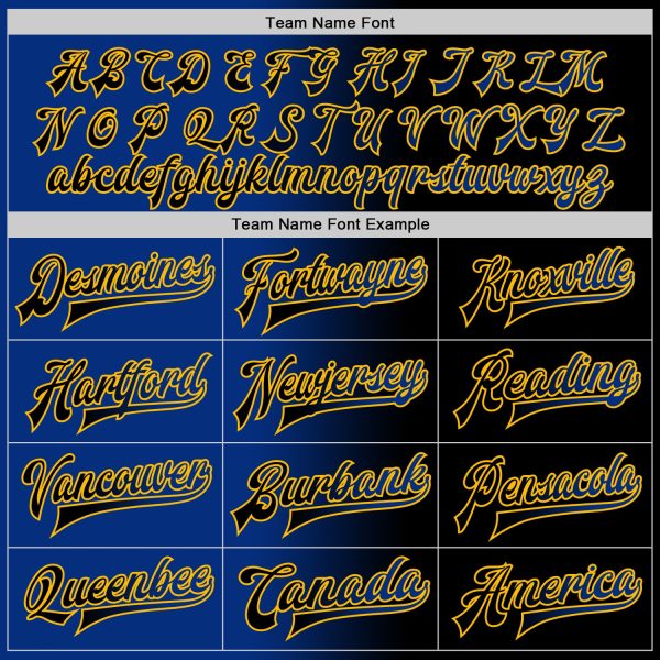 Custom Black Royal-Gold Bomber Full-Snap Varsity Letterman Gradient Fashion Jacket - Image 4