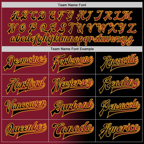 Custom Black Crimson-Gold Bomber Full-Snap Varsity Letterman Gradient Fashion Jacket - Image 4