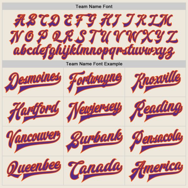 Custom Cream Purple-Orange Bomber Full-Snap Varsity Letterman Two Tone Jacket - Image 4
