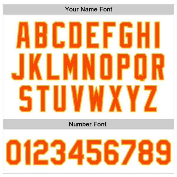 Custom White Orange-Gold Check Board 3D Pattern Design Bomber Full-Snap Varsity Letterman Jacket - Image 7