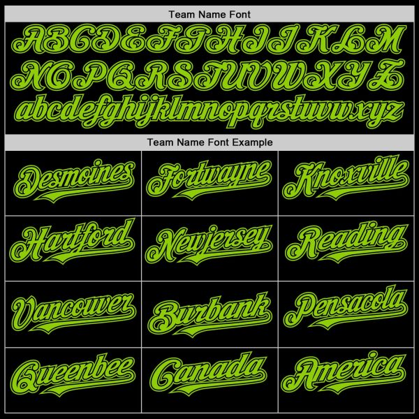 Custom Black Neon Green Bomber Full-Snap Varsity Letterman Hoodie Jacket - Image 4