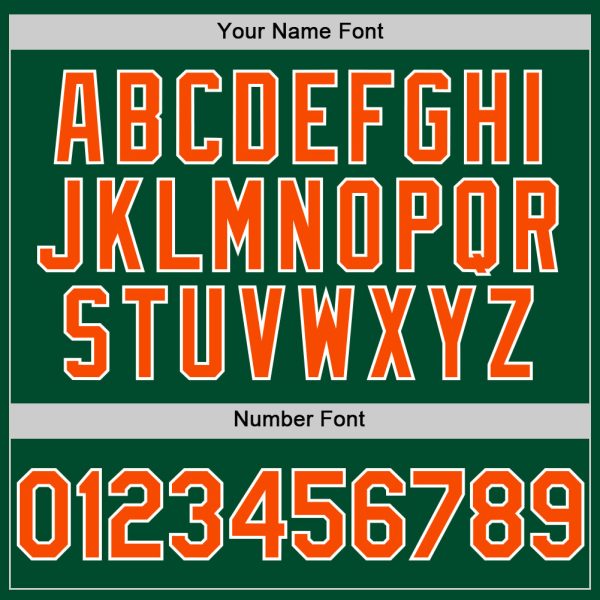 Custom Kelly Green Orange-White Bomber Full-Snap Varsity Letterman Hoodie Jacket - Image 5