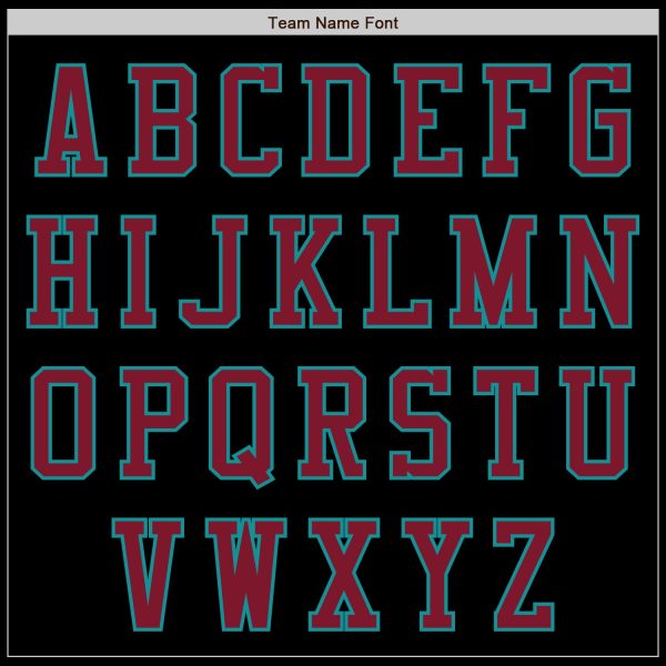 Custom Black Crimson-Teal Bomber Varsity Letterman Zipper Jacket - Image 4
