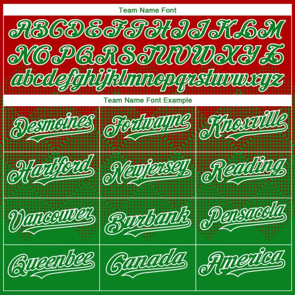 Custom Red Grass Green-White Gradient Square Shape 3D Pattern Design Bomber Full-Snap Varsity Letterman Hoodie Jacket - Image 4