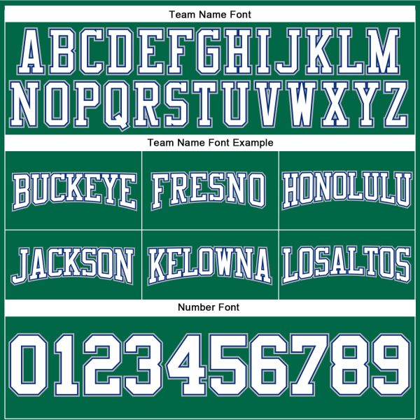 Custom Stitched Kelly Green White Royal-Gray Football Pullover Sweatshirt Hoodie - Image 3