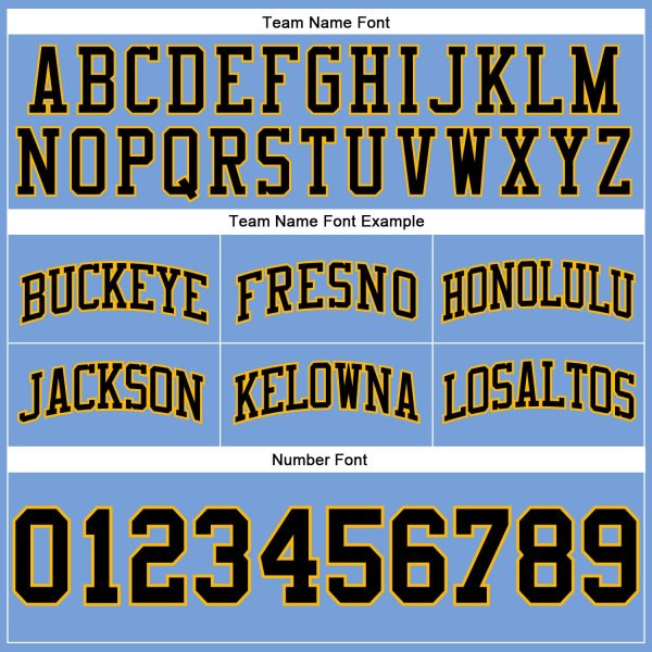 Custom Light Blue Black-Gold Authentic Throwback Basketball Shorts - Image 3