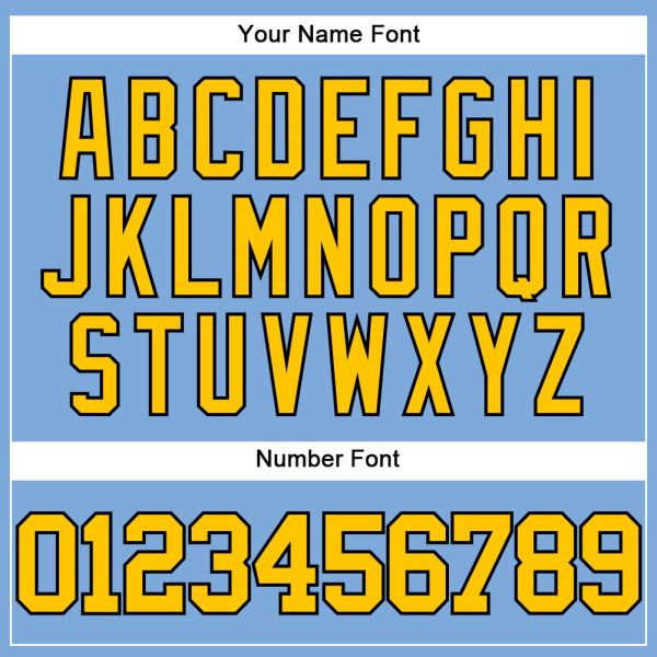 Custom Light Blue Yellow-Black Authentic Baseball Jersey - Image 5