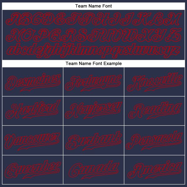 Custom Navy Navy-Red Authentic Baseball Jersey - Image 4