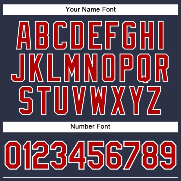 Custom Navy Red-White Performance T-Shirt - Image 4