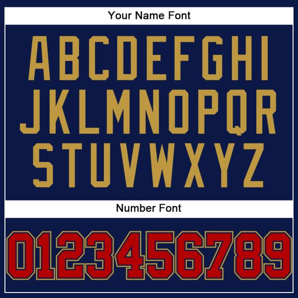 Custom Navy Red-Old Gold Authentic Baseball Jersey - Image 5